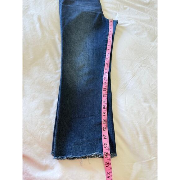 Good American | SZ 14-18 | Blue Straight Cropped High Rise Jeans | GCLBAF478T - Picture 8 of 9